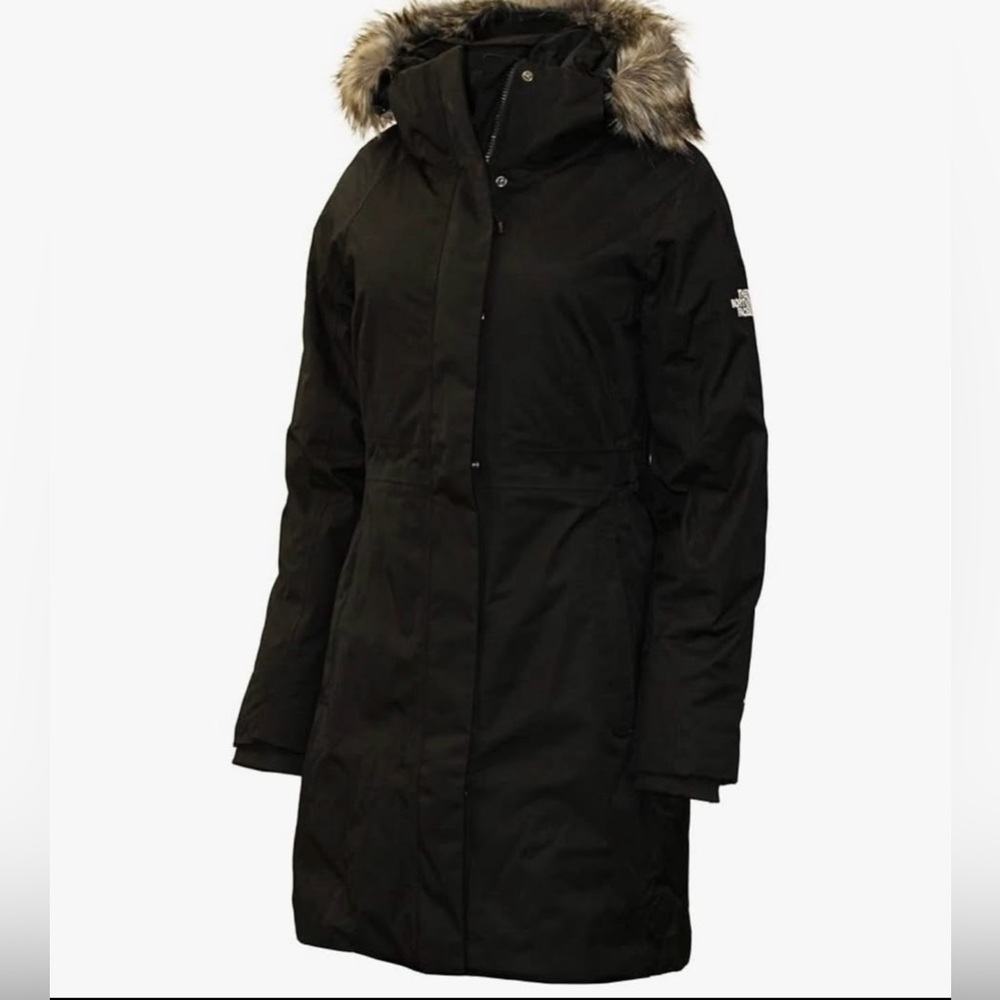The North Face Black Coat with Fur Trim